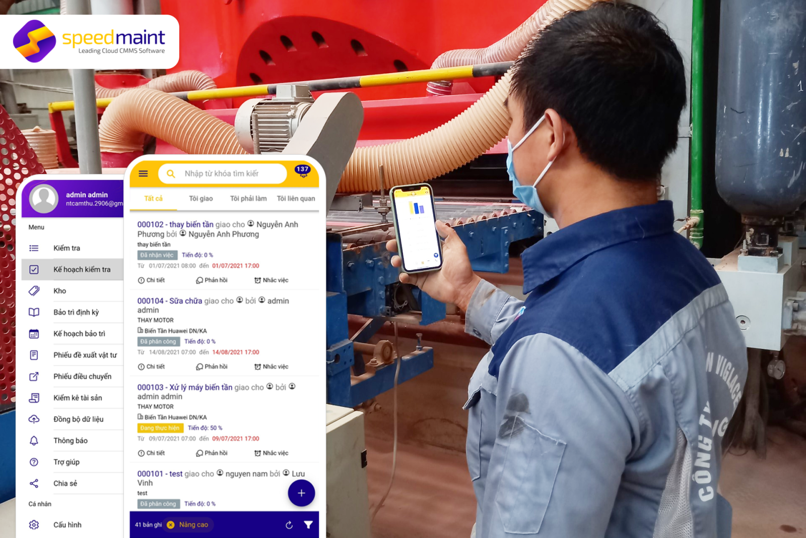 Ứng dụng SpeedMaint CMMS nâng cao hiệu quả quản lý bảo trì máy móc, thiết bị