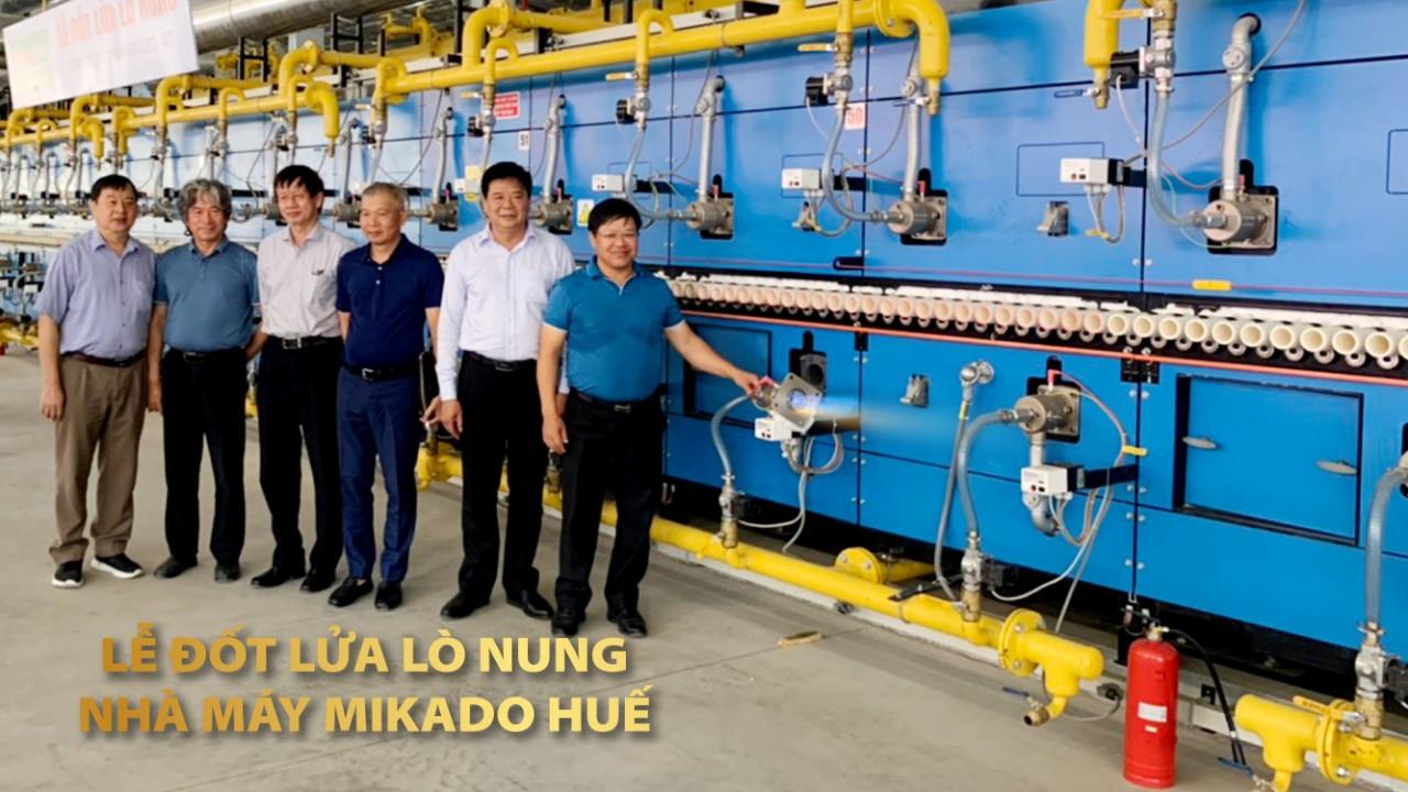 Mikado tổ chức lễ đốt lửa lò nung vận hành dây chuyền sản xuất  gạch ốp lát cao cấp tại Thừa Thiên Huế