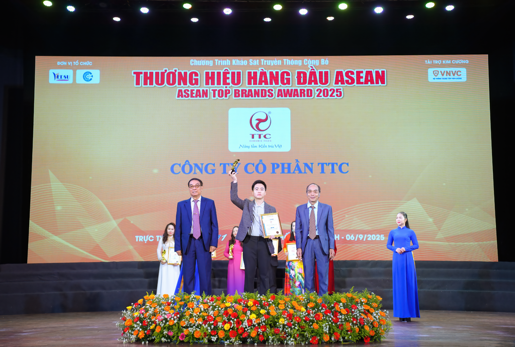 TTC vinh dự đón nhận giải thưởng Thương hiệu Chất lượng hàng đầu ASEAN 2025