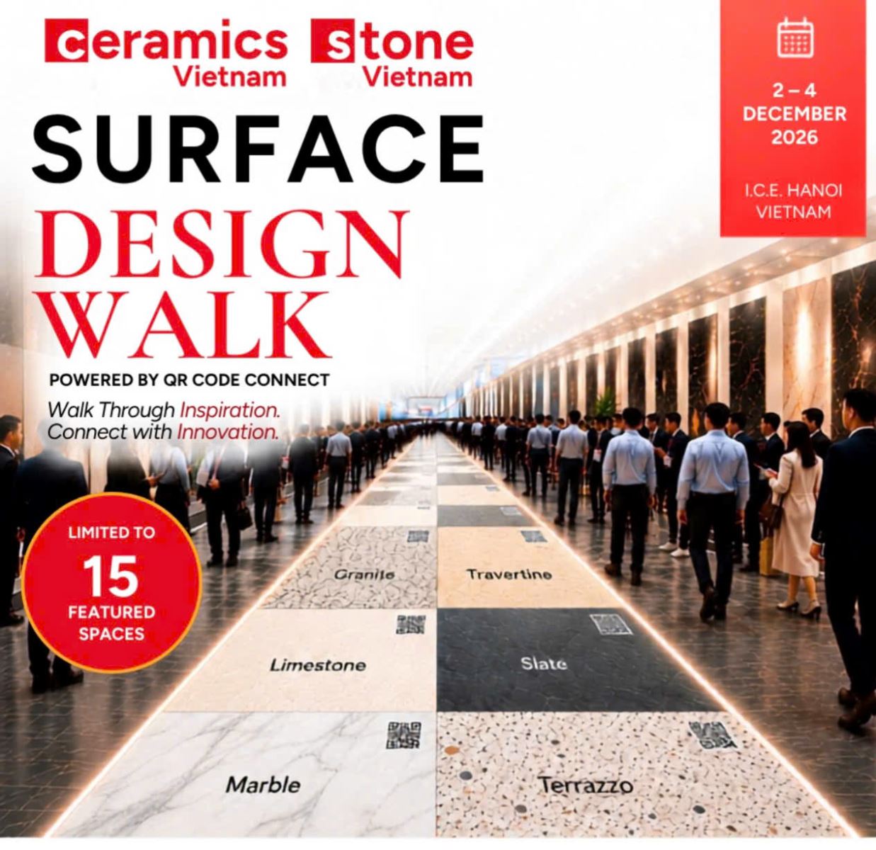 Surface Design Walk Điểm nhấn đặc biệt tại Ceramic Việt Nam 2026